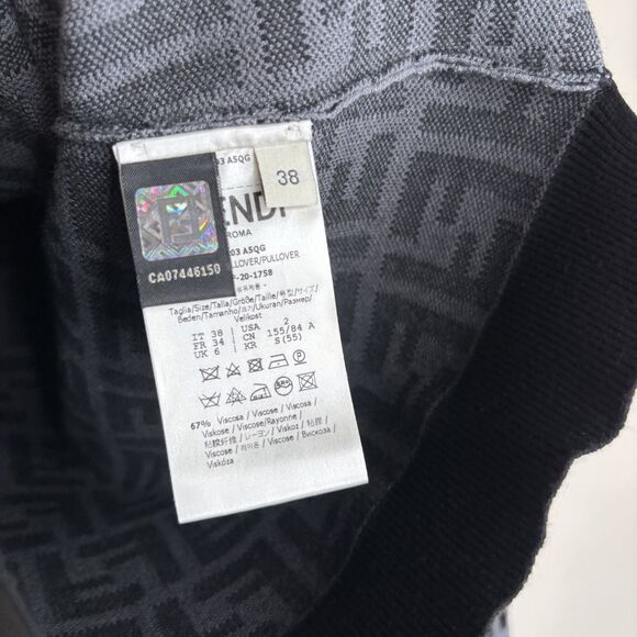 Fendi Logo Pattern Knit Sweater - Picture 5 of 7